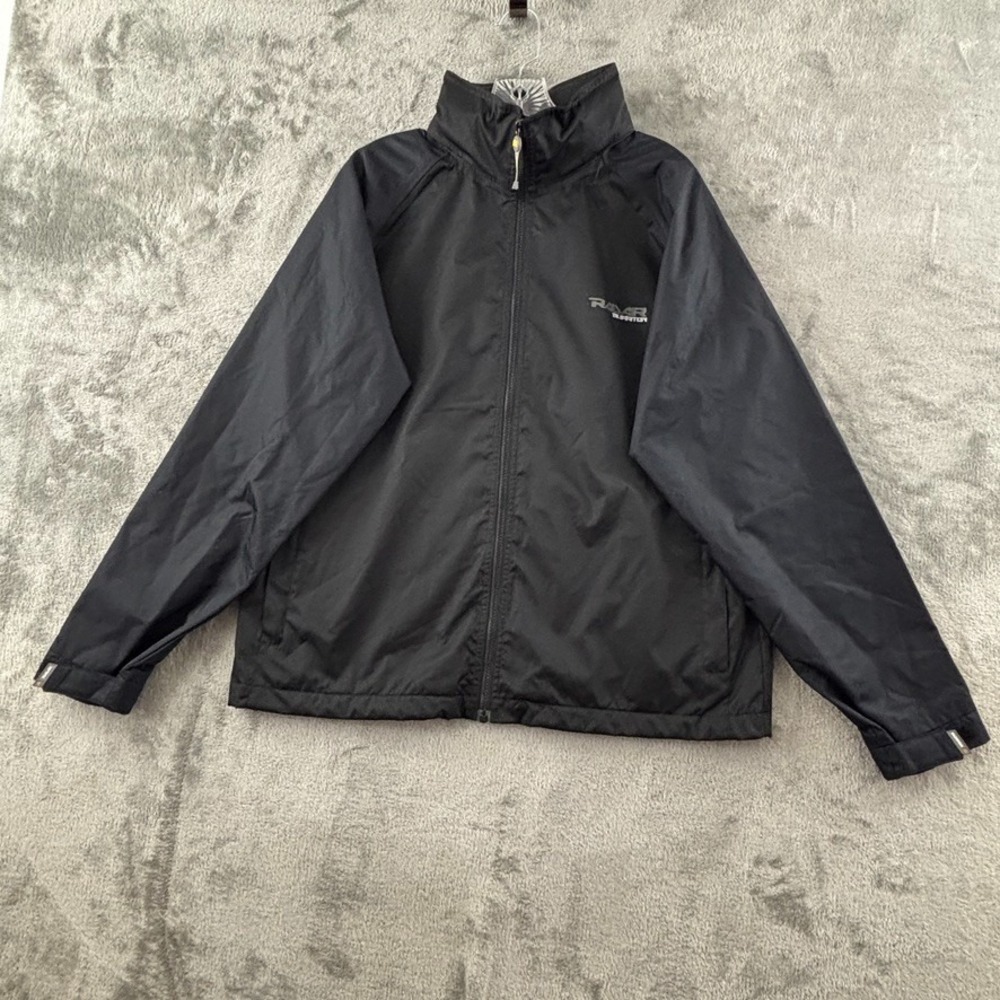 Burton Snowboards Radar Jacket Womens L Black Yellow Full Zip Coat Optional Hood